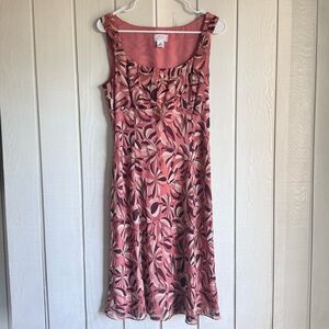 Vintage Ann Taylor Loft Floral Midi Dress